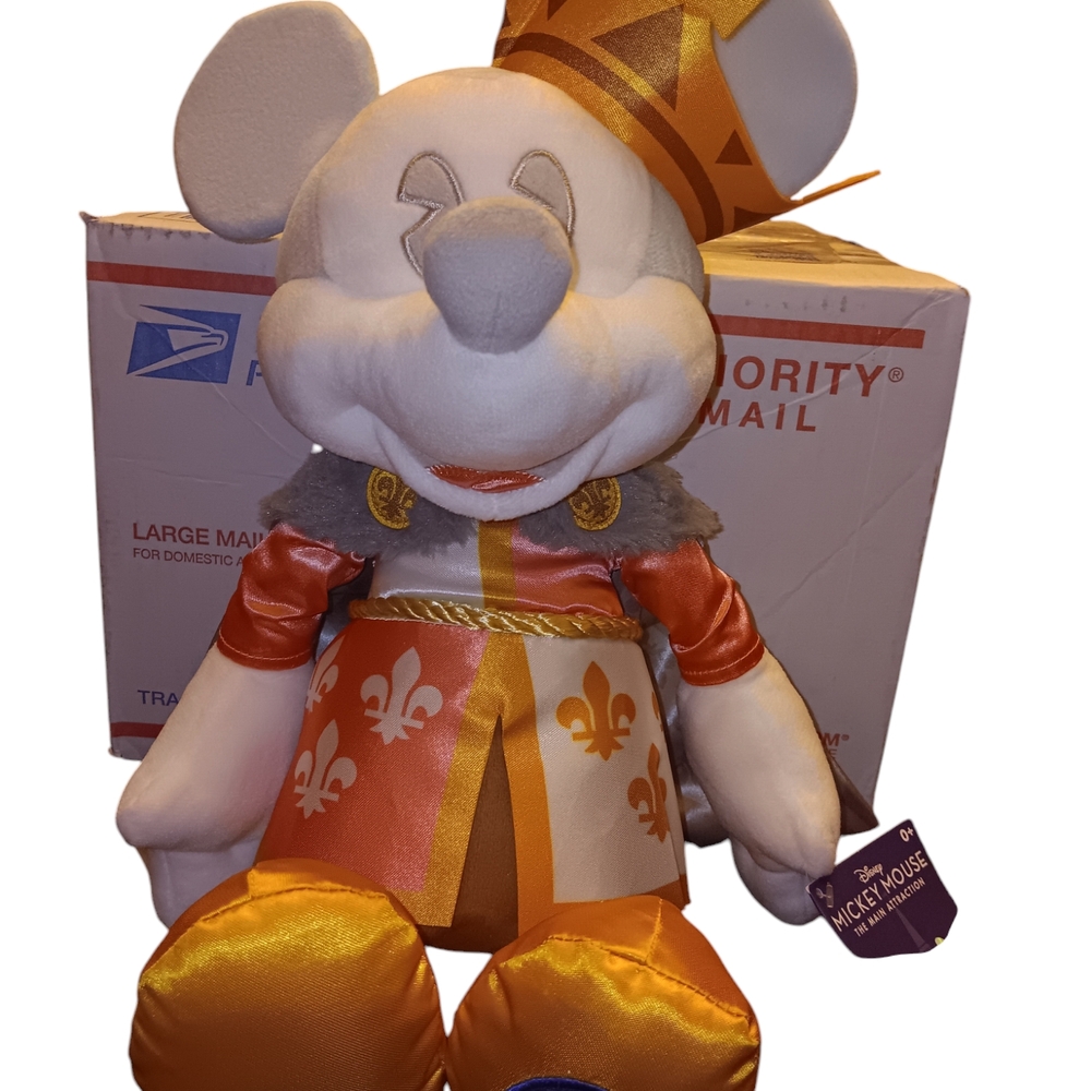 Disney Mickey Mouse Plush in Orange and Gold Outfit